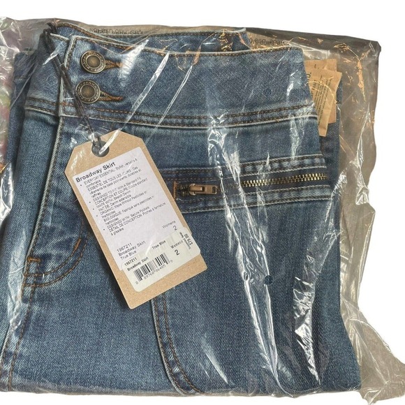 prAna Broadway Jean Skirt True Blue Denim Women’s Size 2 Zipper Pockets MSRP 79. - Picture 5 of 13